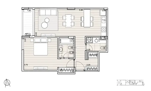 Plano 2 Ambientes