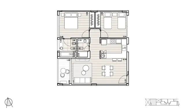 Plano 3 Ambientes